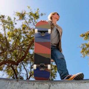 Modern Strip Farbiges Regenbogendreieck Skateboard