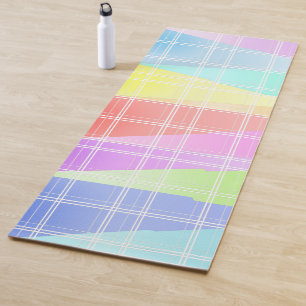 Modern Strip Farbiges Regenbogendreieck Yogamatte