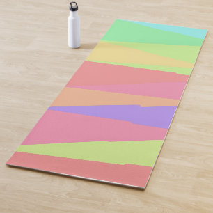Modern Strip Farbiges Regenbogendreieck Yogamatte