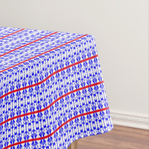 Modern Stripe Red White Blue Bold stilvolles Muste Tischdecke