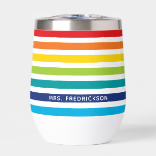 MODERN STRIPED PATTERN stilvolle Regenbogen farben
