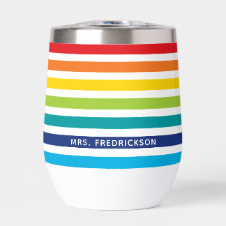 MODERN STRIPED PATTERN stilvolle Regenbogen farben