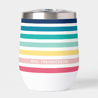 MODERN STRIPED PATTERN Stilvolle Regenbogenpastel