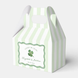 Modern Stripes St Patricks Day Wedding Shower Geschenkschachtel