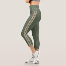 Modern Stripes Yoga Fitness Gym Moss Green
