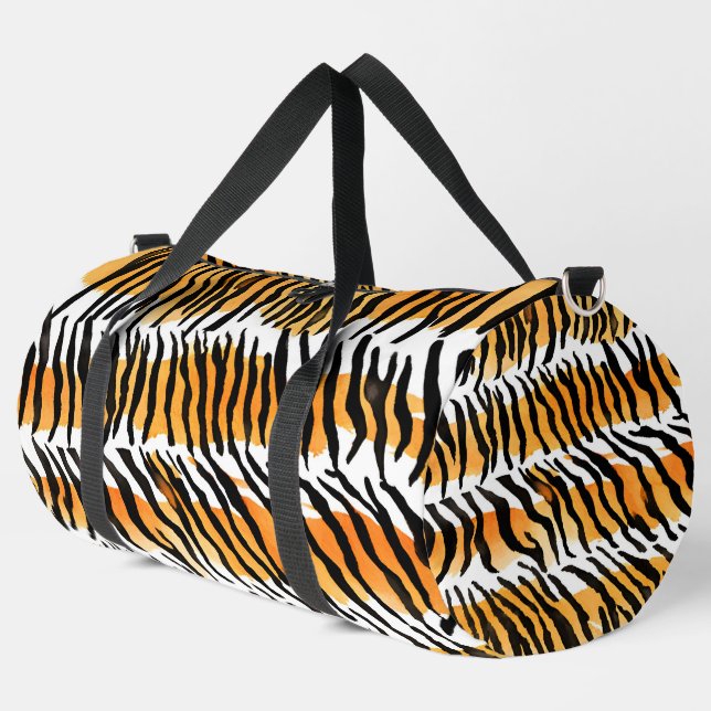 Modern Strippenfelle Tigerfelle Print Wildtiere Duffle Bag (Linke Ecke)