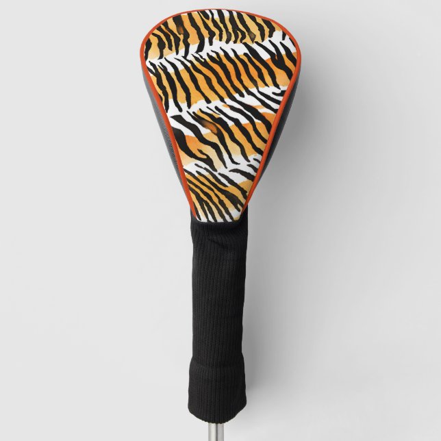 Modern Strippenfelle Tigerfelle Print Wildtiere Golf Headcover (Vorderseite)