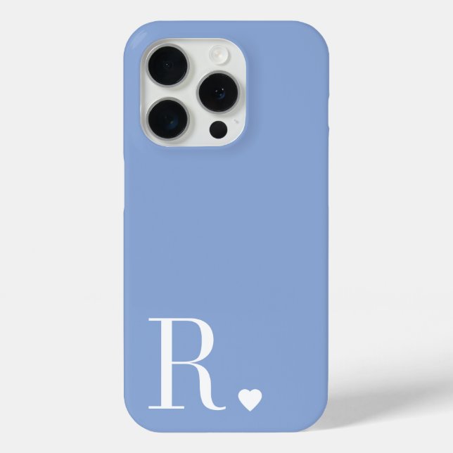 modern stylish blue monogram initial  Case-Mate iPhone hülle (Rückseite)