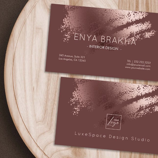 Modern Stylish Bronze Logo Business Card Visitenkarte (Modern Stylish Bronze Logo Business Card)