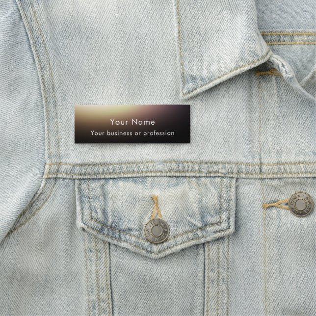 Modern Stylish Custom Black Technology Profession Namensschild (Beispiel)