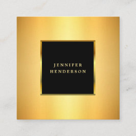 Modern stylish gold and black professional quadratische visitenkarte