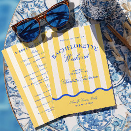 Modern Summer Bachelorette Weekend Einladung