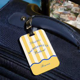 Modern Summer Bachelorette Weekend Trip Gepäckanhänger