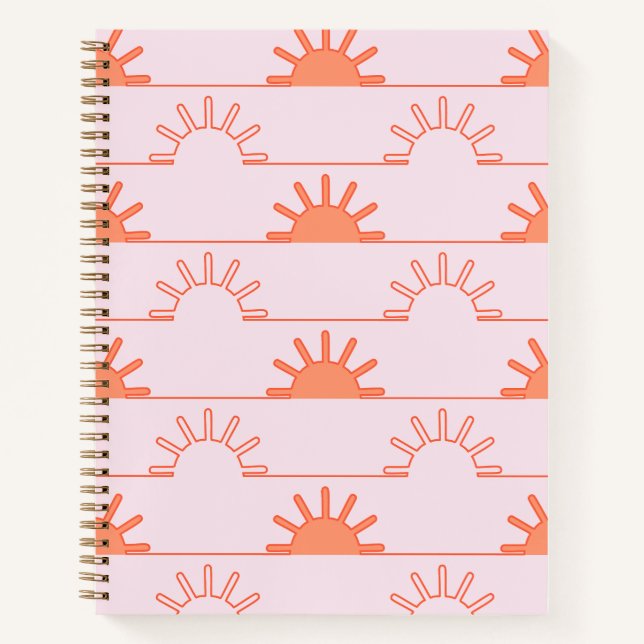 Modern Sunrise Sunset - Spiral Notebook Notizbuch (Vorderseite)
