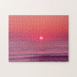 Modern Sunset Beach Gradient Pink<br><div class="desc">Puzzle with Gradient Pattern and Beach Sunset</div>