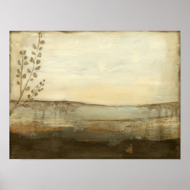 Modern Sunset Landscape Oil Painting Poster (Vorne)