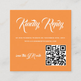 Modern Sunset Orange QR UAWG Begleitkarte