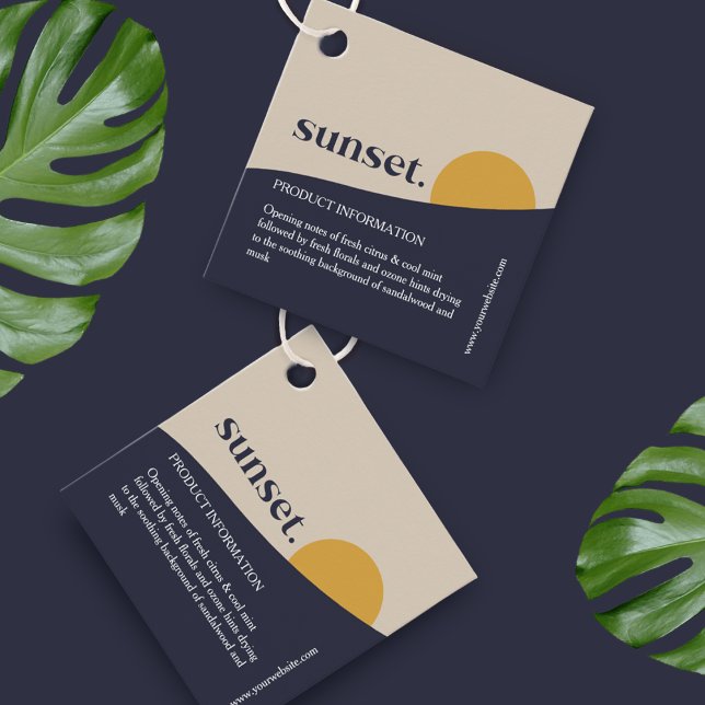 Modern Sunset Product Hang Tag Geschenkanhänger (Von Creator hochgeladen)