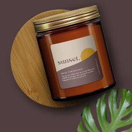 Modern Sunset Product Label Quadratischer Aufkleber