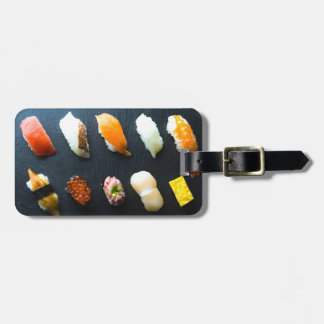 Modern Sushi Grid – Elegant Japanese Luggage Tag Gepäckanhänger