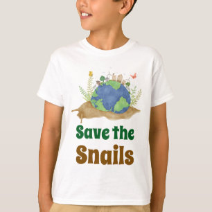 Modern Süß Rette die Schnecken Earth Day T-Shirt