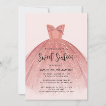 Modern Sweet 16 Script Dress Birthday