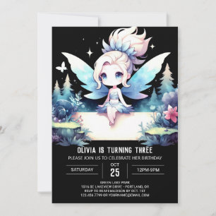 Modern Sweet Fairy Birthday Einladung