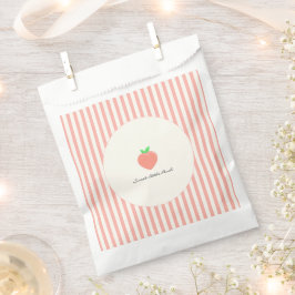Modern Sweet Little Peach Streifen Geschenktütchen