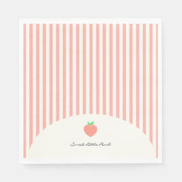 Modern Sweet Little Peach Streifen Serviette