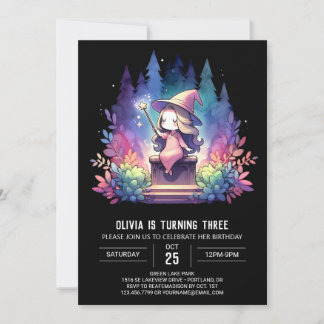 Modern Sweet Wizard Geburtstag Einladung
