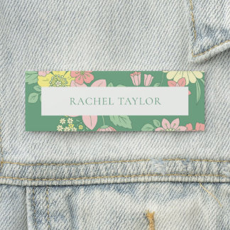 Modern Tagline Boho Floral Namensschild