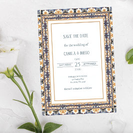 Modern Talavera Heritage Elegant Save the Date