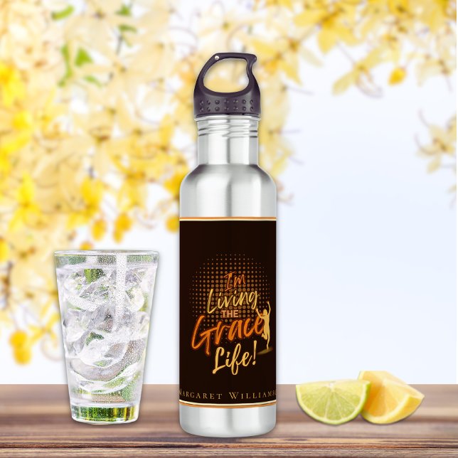 Modern Tan Weibliche Gewinnerin Grazie Leben Name  Edelstahlflasche (Von Creator hochgeladen)