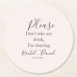 Modern tanze ich runder pappuntersetzer