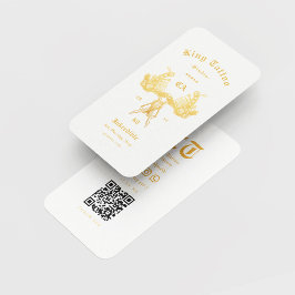 Modern Tattoo Artist Tattoo Studio White Gold Visitenkarte