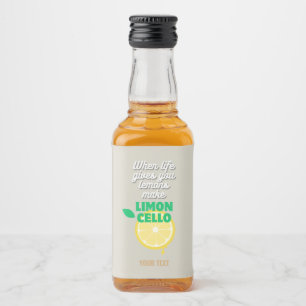 Modern Taupe Italian Lemon Limoncello Küche Bar Alkoholflaschenetikett