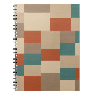 Modern Teal & Beige Geometric Blocks Notizblock