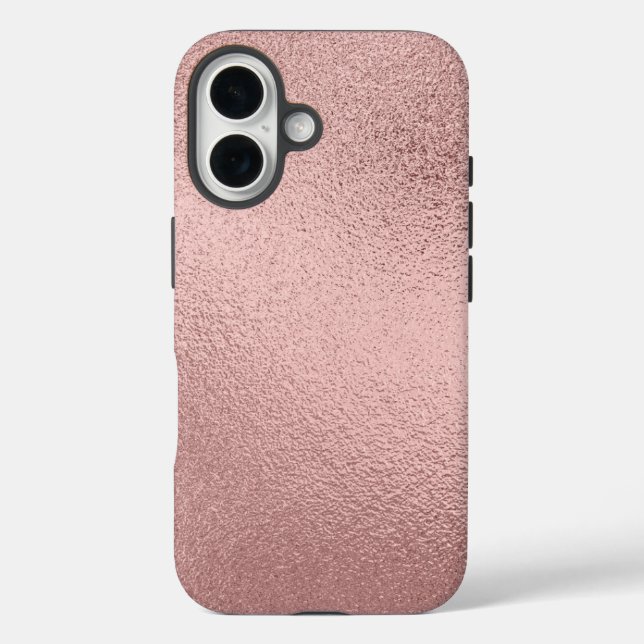Modern Teal Gold Pink  iPhone 16 Hülle (Rückseite)