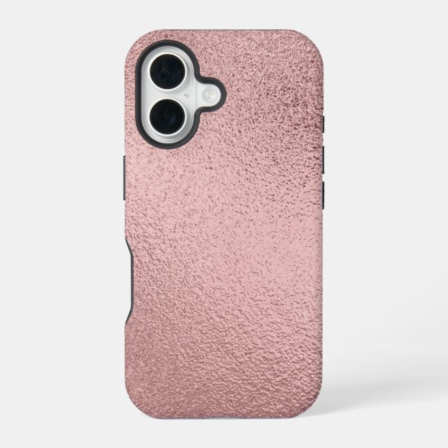 Modern Teal Gold Pink  iPhone 16 Hülle (Rückseite)