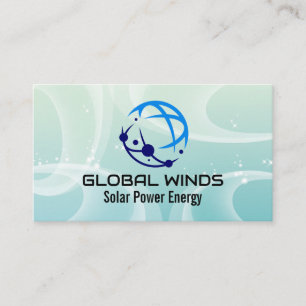 Modern Tech Globe Logo Solarwinde Hintergrund Visitenkarte