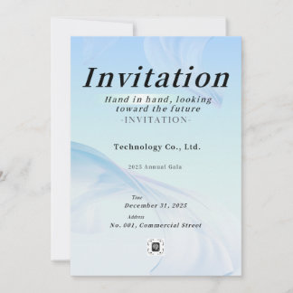 Modern Tech Light Blue Corporate Gala Invitation –