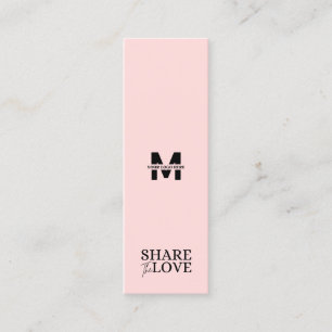 Modern Teilen Sie die Liebe rot pink nennen einen  Mini Visitenkarte