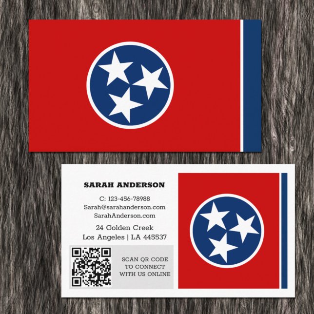 Modern Tennessee Business Card, Flag / USA Visitenkarte (Von Creator hochgeladen)