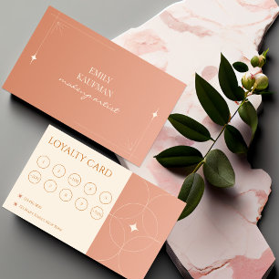 Modern Terracotta Gradient Makeup Artist Marketing Treuekarte