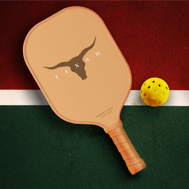 Modern Texas Longhorn Pickleball Team Name Pickleball Schläger (Modern Texas Longhorn Pickleball Team Name BROWN Pickleball Paddle
)