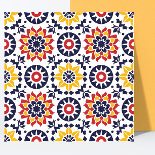 Modern Texture Mexican Papel Picado Colorful Fliese