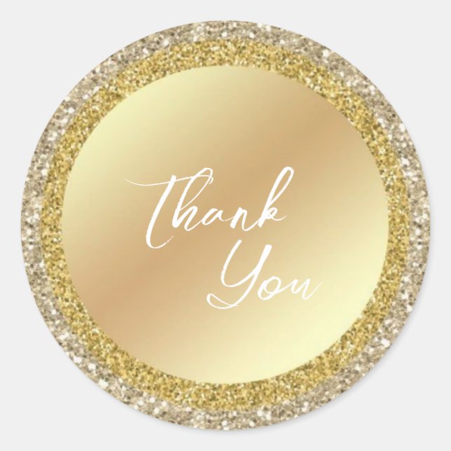 Modern Thank You Runder Aufkleber (Vorderseite)