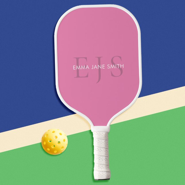 Modern Three Letter Intial Monogram Pickleball Schläger (Von Creator hochgeladen)