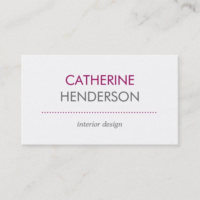 Modern Tones Business Card - Rosa Visitenkarte (Vorderseite)