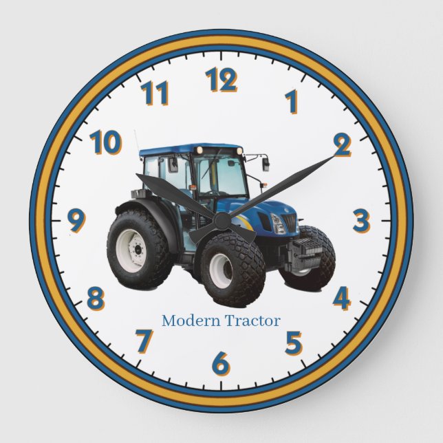 Modern Tractor Acrylic Wall Clock Große Wanduhr (Vorderseite)